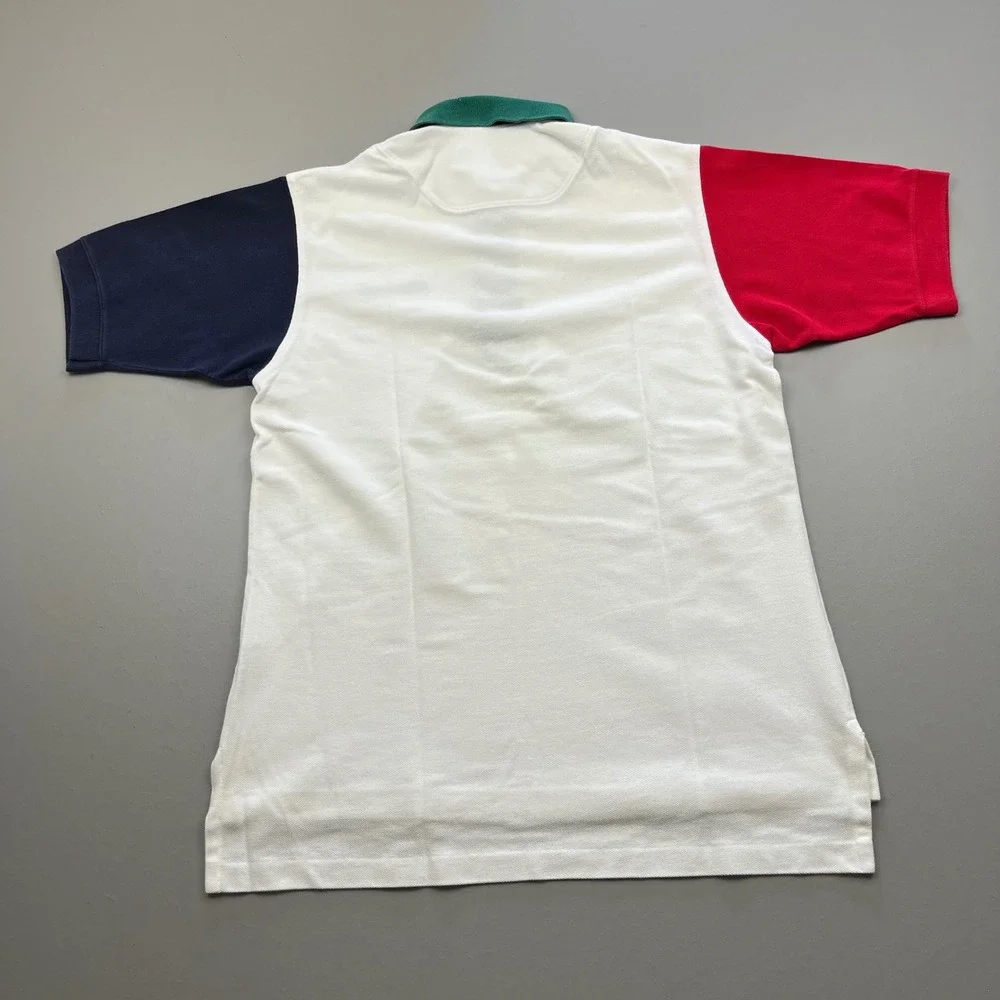 Outer Banks Polo Shirt Mens Medium White Colorblock Microsoft Vintage 90s USA
